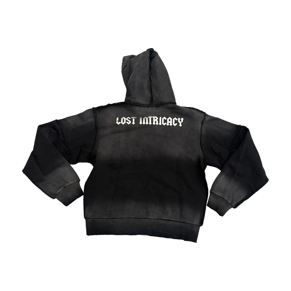 Graphite Skull Zip-Up Hoodie
