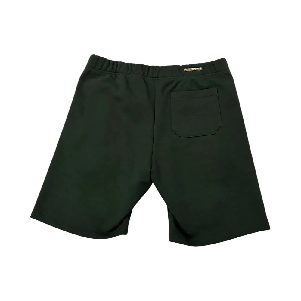 Green Embroidered Logo Shorts