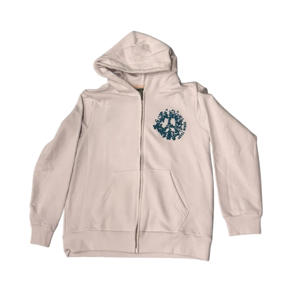University Zip Hoodie White