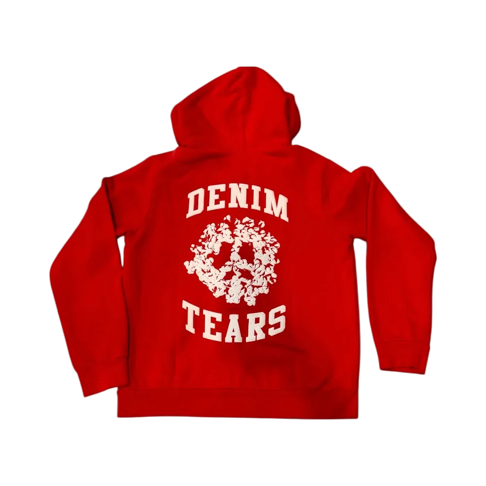 Red Logo Zip-Up Hoodie