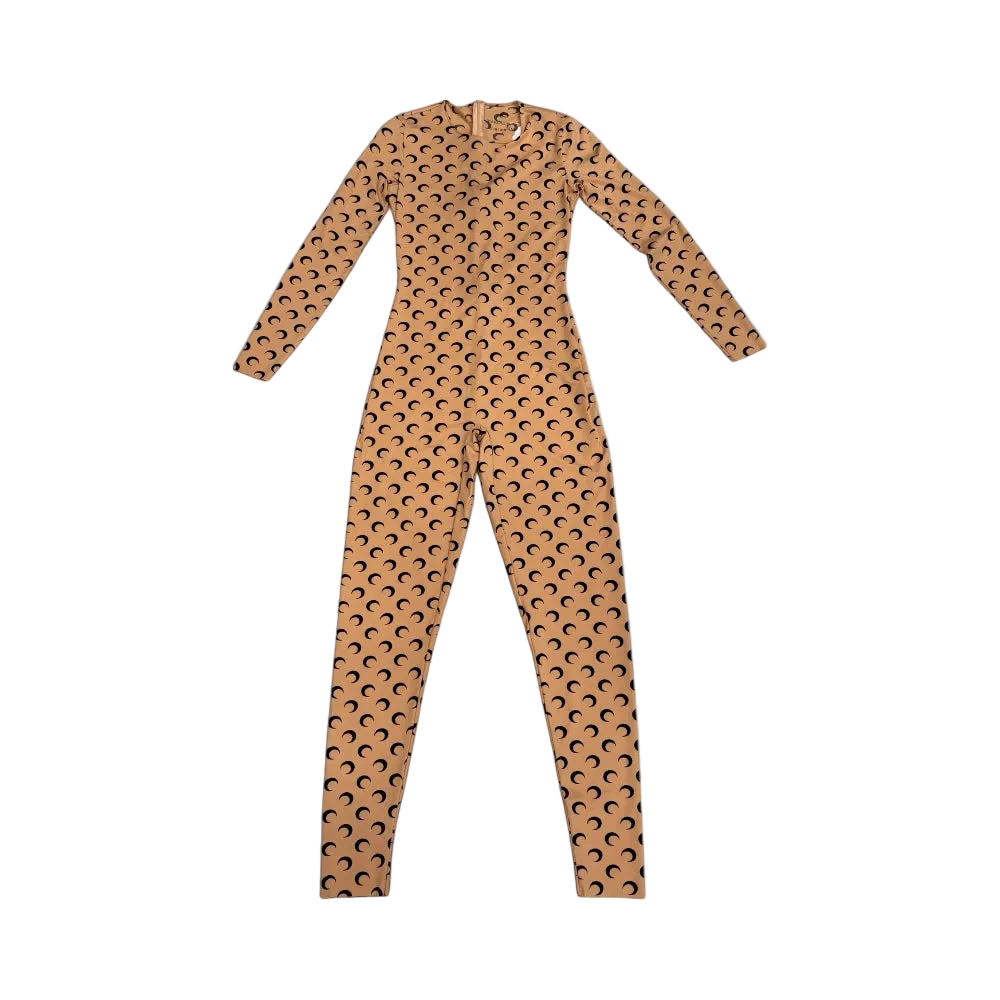 Recycled Beige Jersey Moon Catsuit