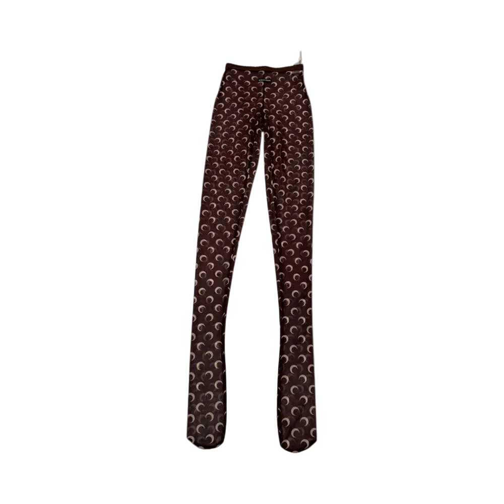 Moon Printed Mesh Tights
