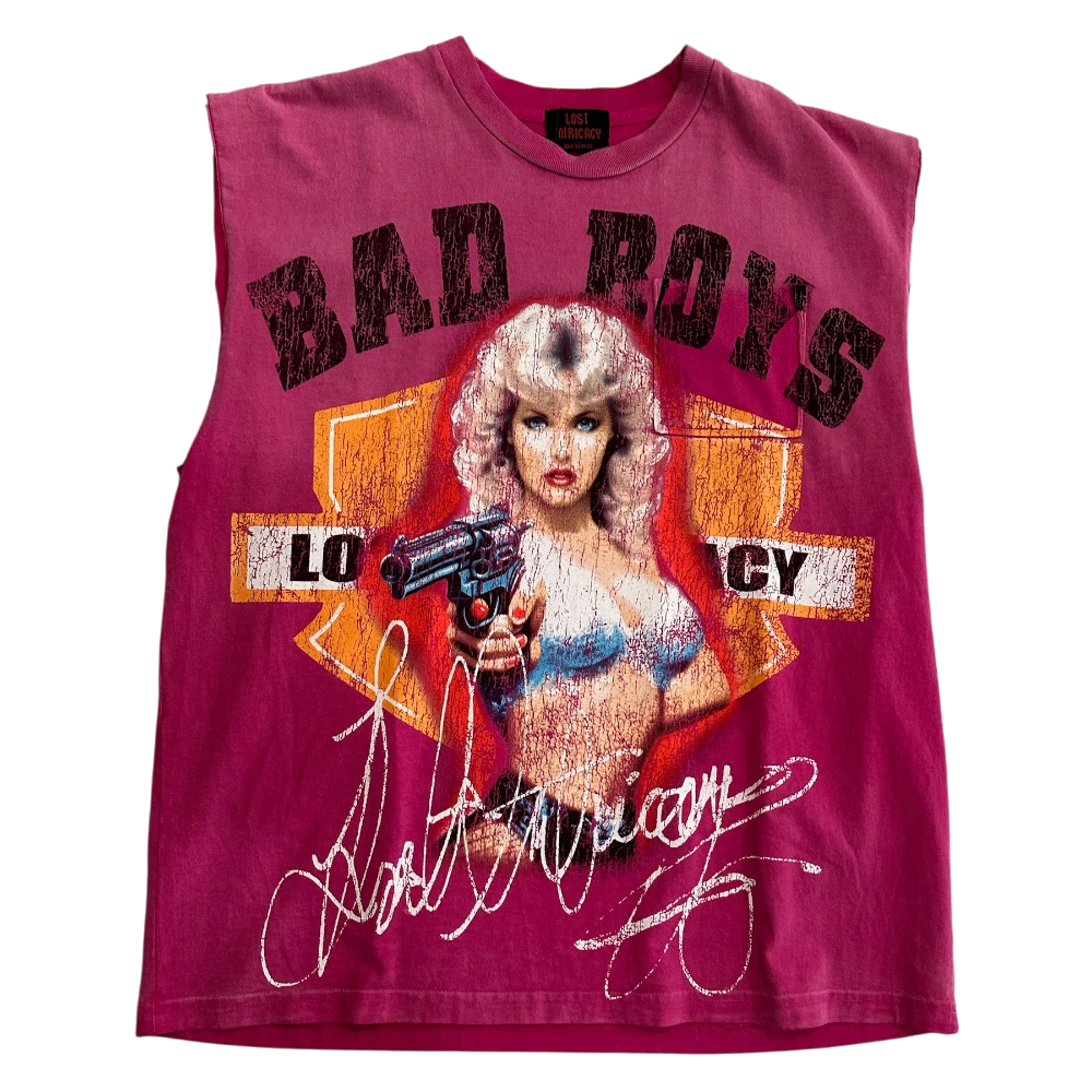Bad Boys Pink Sleeveless Shirt