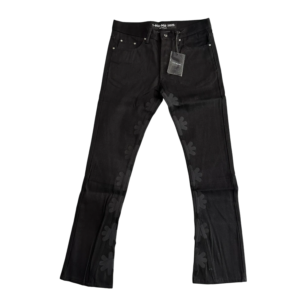 Black Patch Denim Jeans