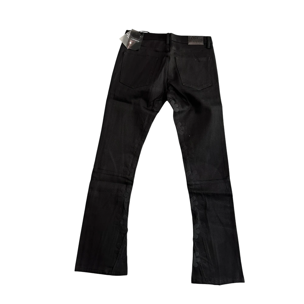 Black Patch Denim Jeans