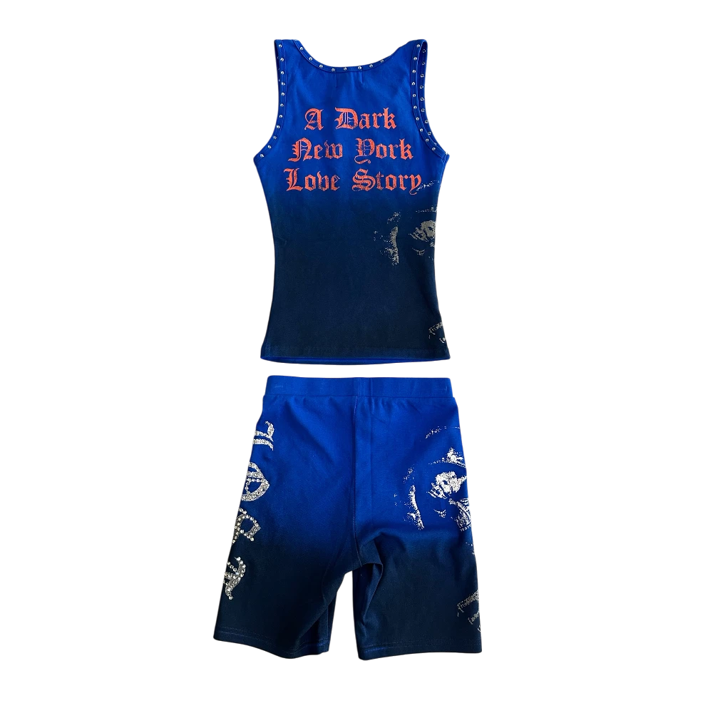 Blue Grim Glam 2 Piece Set