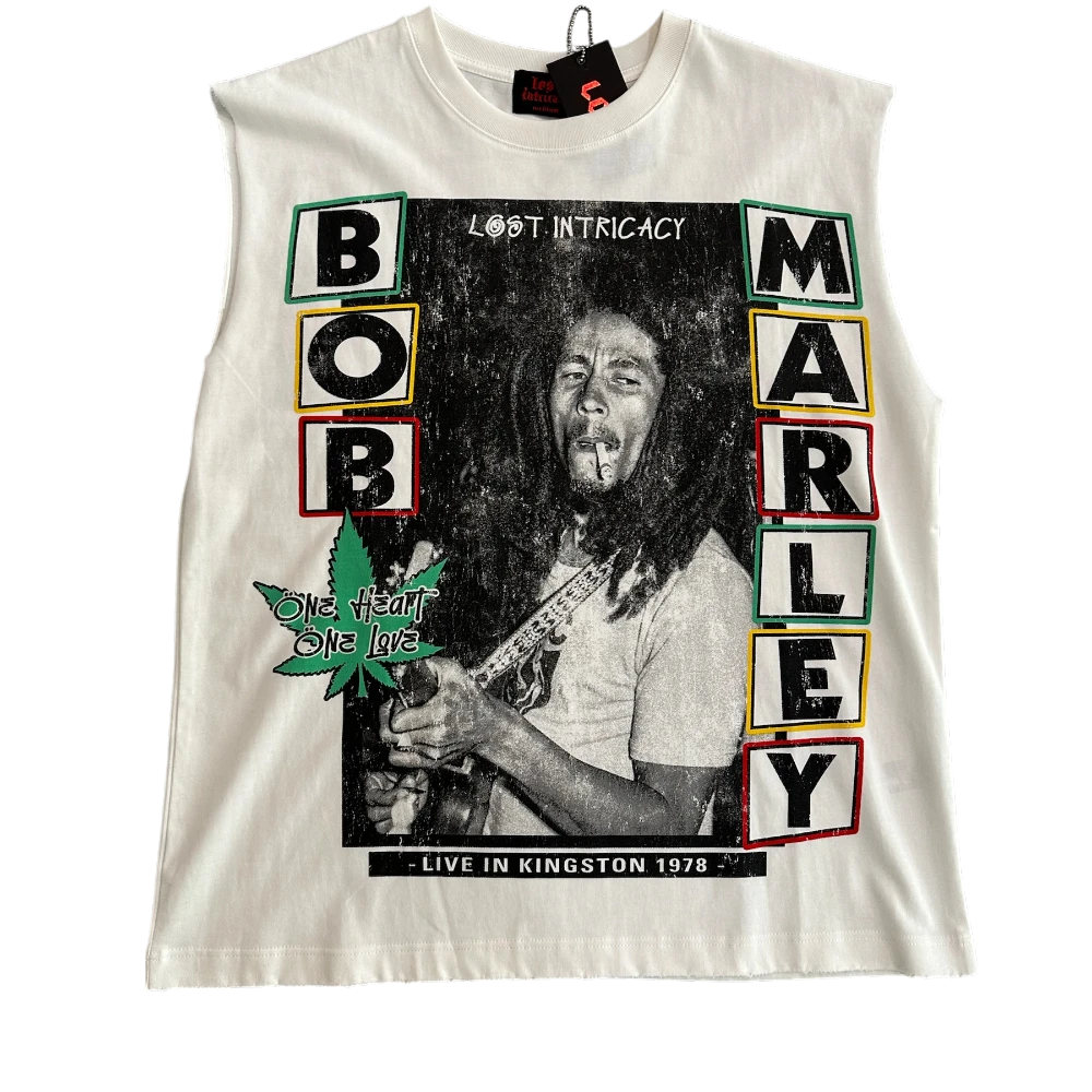 White Bob Marley Tee