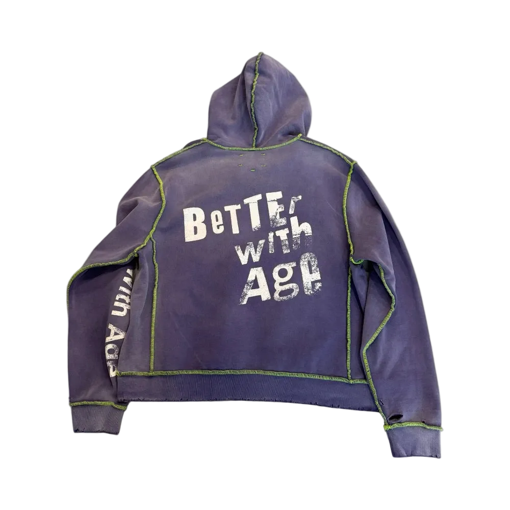 Flaming Passion Hoodie Vintage Plum