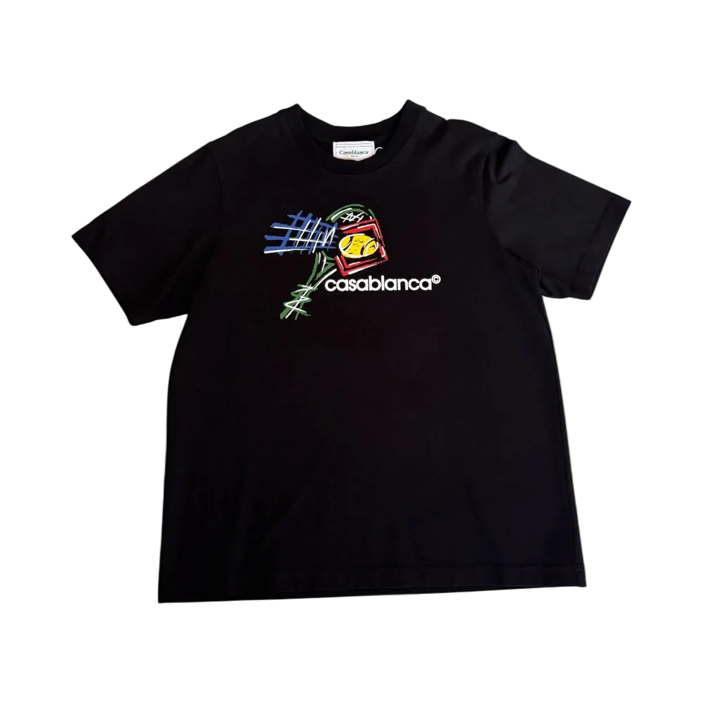 Croquis De Tennis Screen Printed T-Shirt
