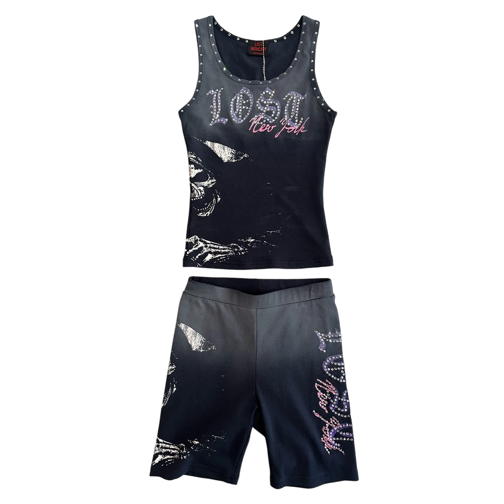 Grey Grim Glam 2 Piece Set