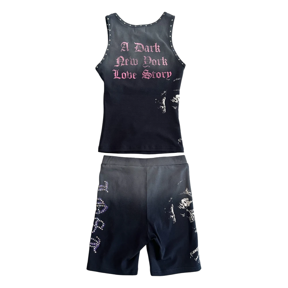 Grey Grim Glam 2 Piece Set