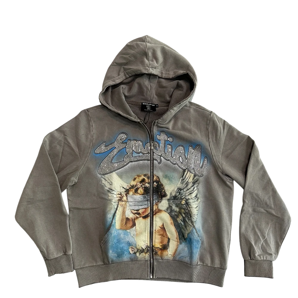 Grey Angel Zip Up