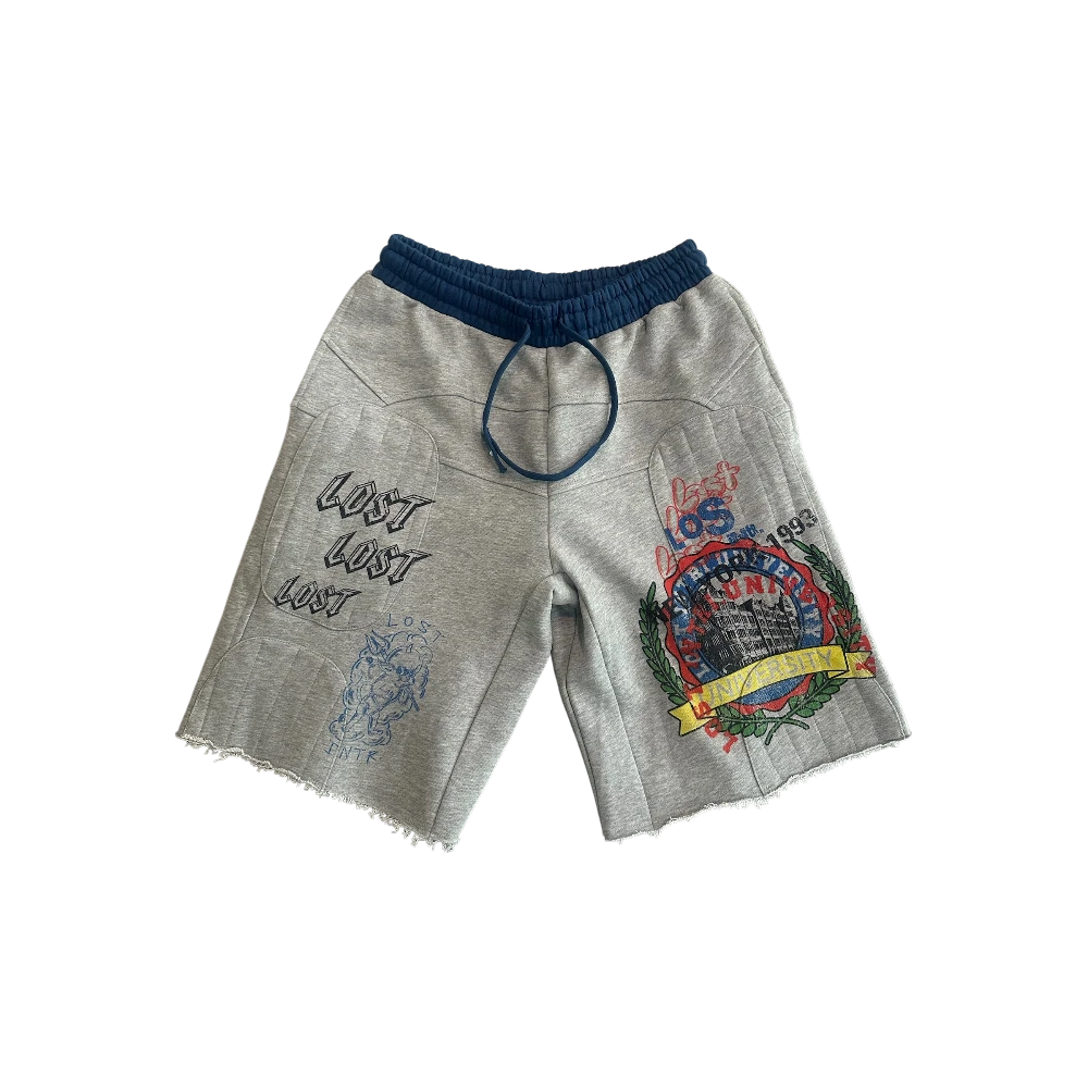 Grey Moto Shorts