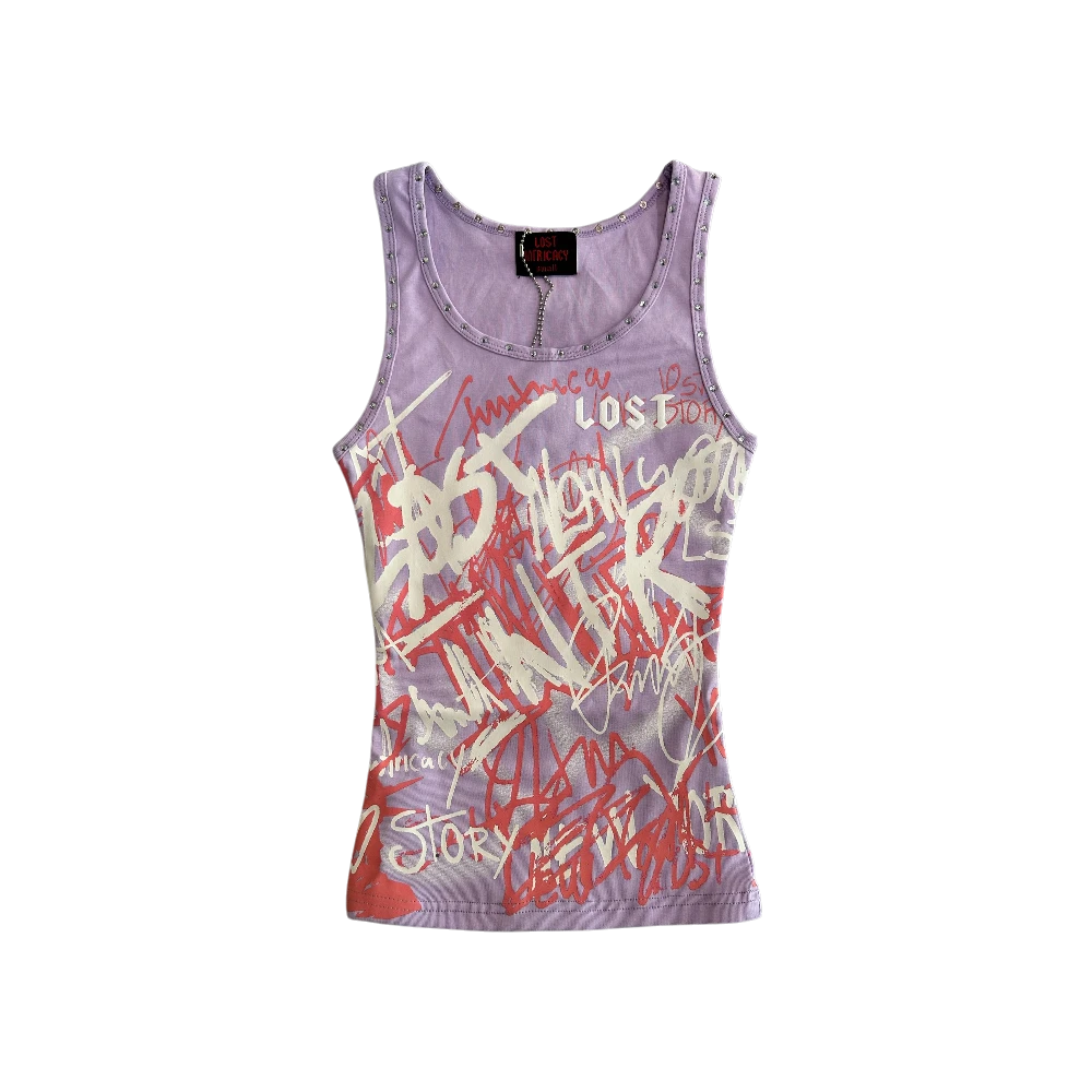 Lavender Graffiti Tank