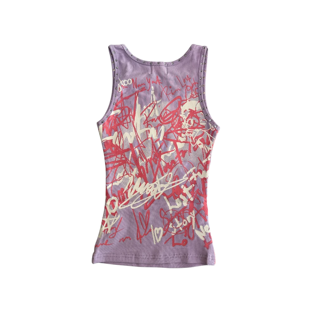 Lavender Graffiti Tank