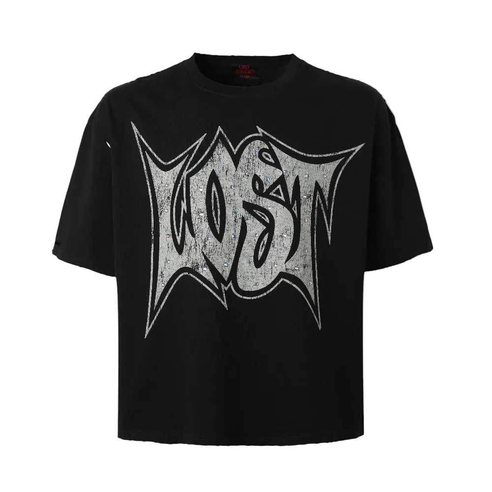 Black Lost Outline T-Shirt