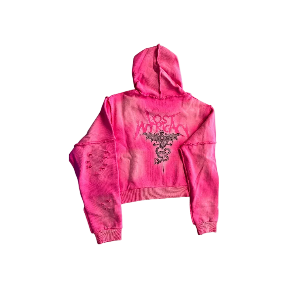 Womens Rhinestone Zip-Up