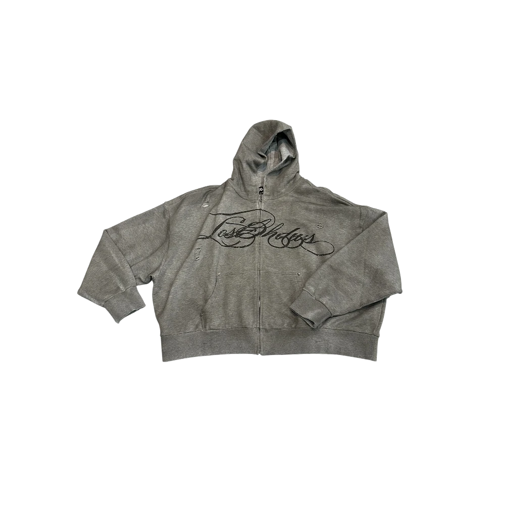 Distressed Script Hoodie