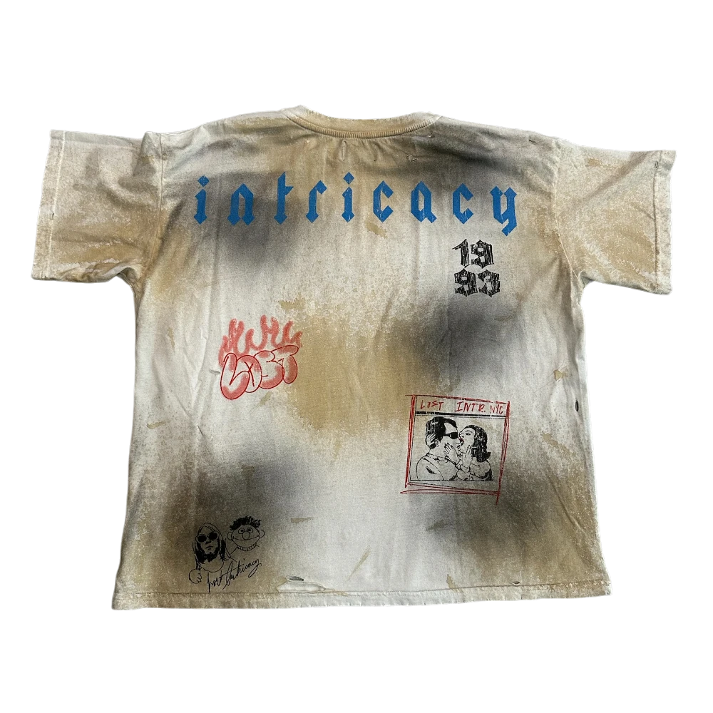 Dark New York Love Off White Tee