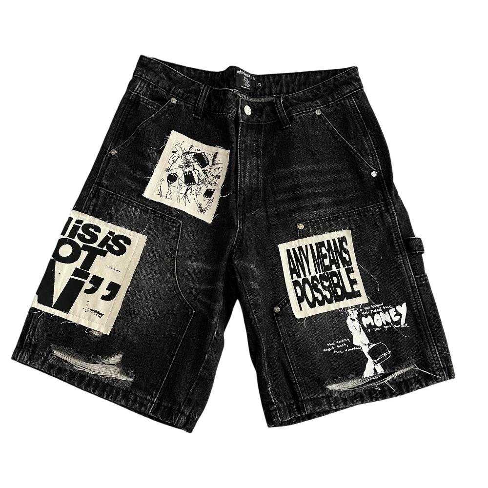 Not Ai Black Jean Shorts