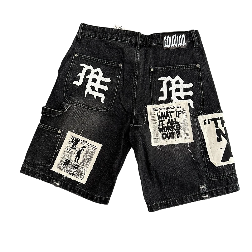 Not Ai Black Jean Shorts