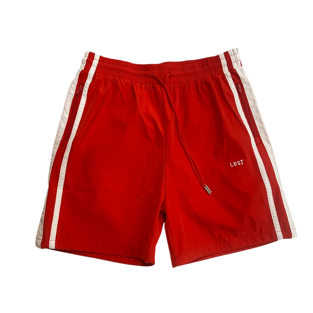 Red Track Shorts