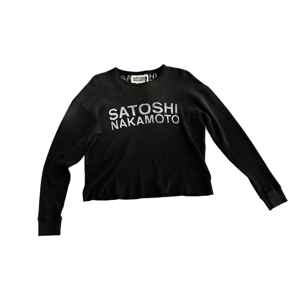 Black Vintage Wash Logo Longsleeve