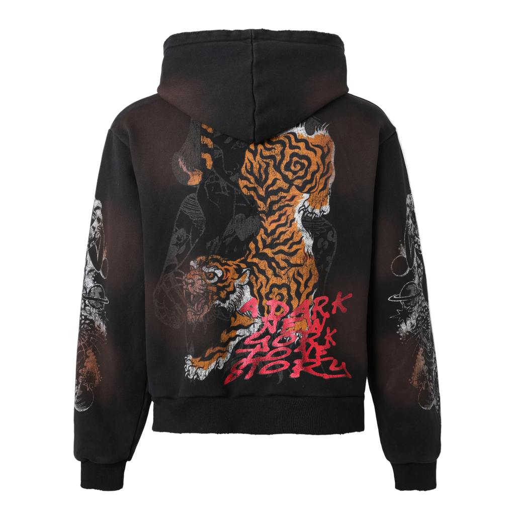 Men's Twin Tiger Zip Up Hoodie