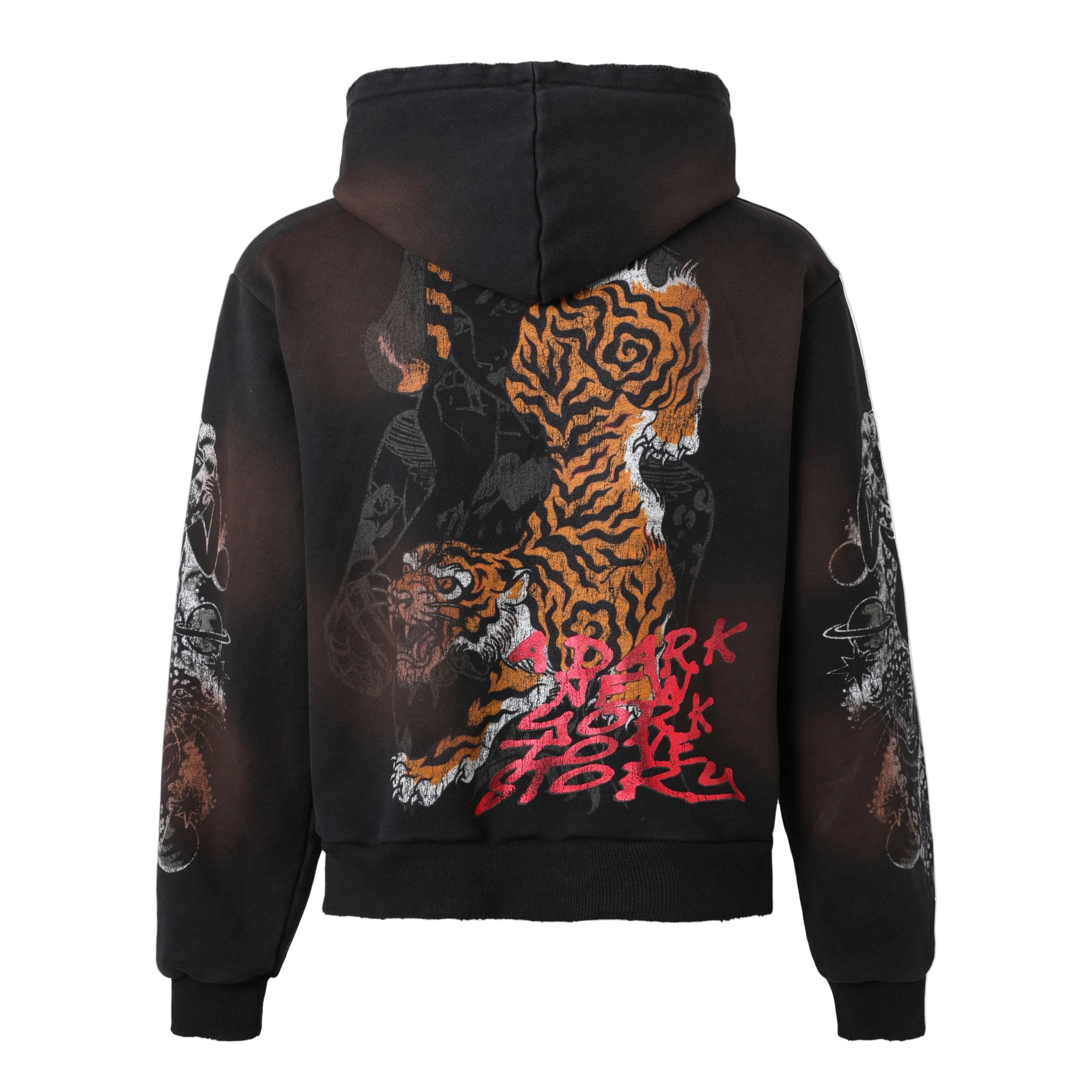 Men's Twin Tiger Zip Up Hoodie